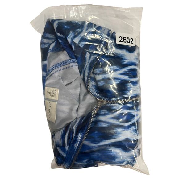 Chicos Zenergy Jacket Womens 3 XL 16 Blue Ikat Zip Up Lightweight Casual Boho - Picture 13 of 13